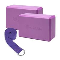 GAIAM BLOQUE PARA YOGA VIOLETA 2 UN C/CORREA