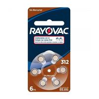 RAYOVAC PILA P/AUDIFONO 312 6un