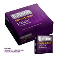 PRESERVATIVOS TULIPAN DOBLE PLACER 12 ESTUCHES x3u