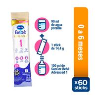 SANCOR BB 1 ADVANCED STICKS 60 UN X 15 GR.