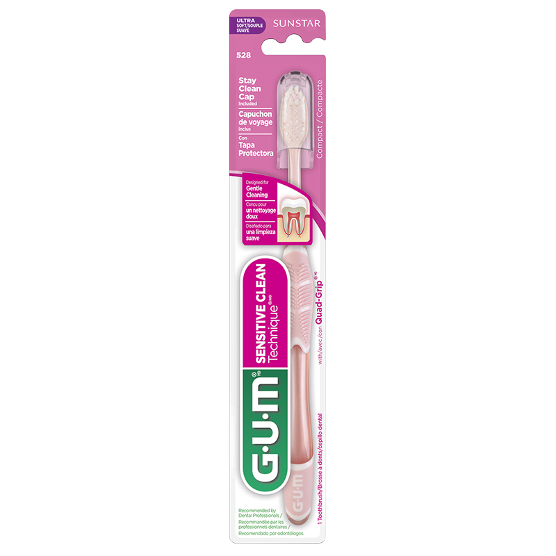 GUM CEPILLO DENTAL 528 SENS CLEAN TECH C/TAPA