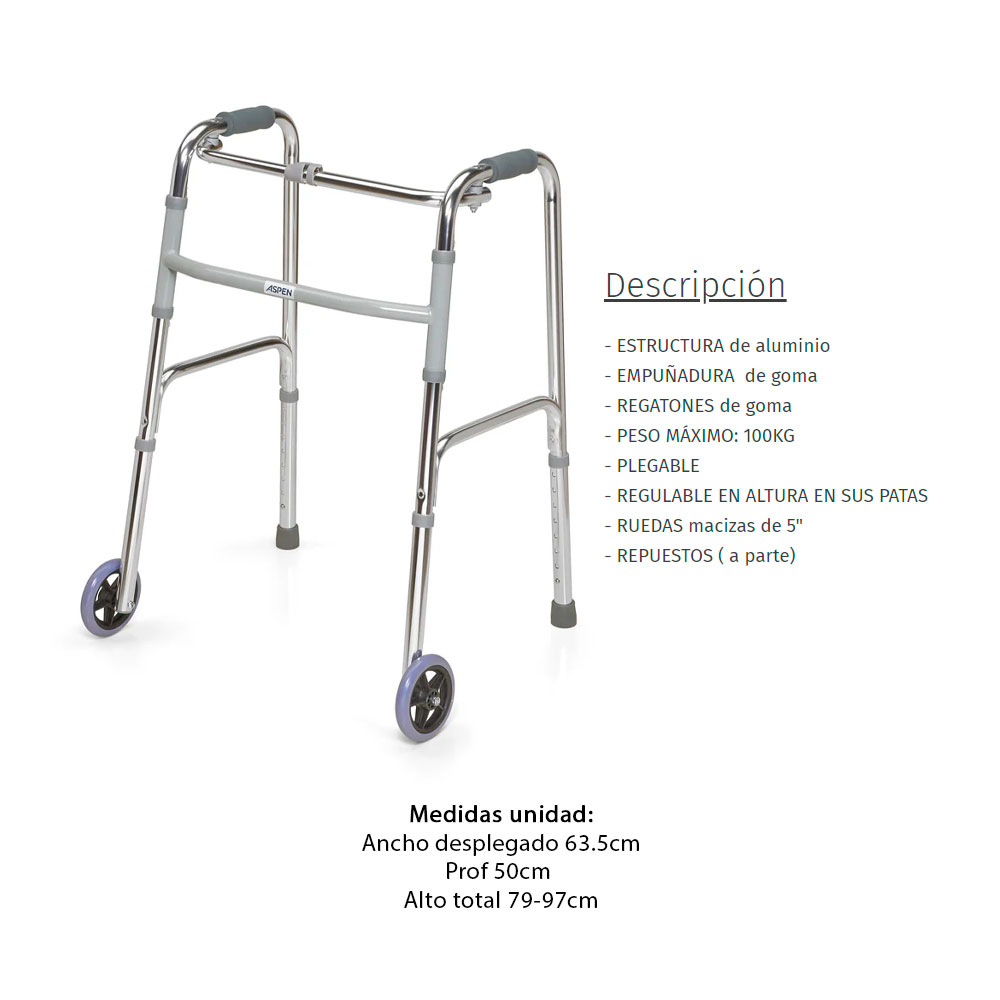 ASPEN ANDADOR ALUMINIO RUEDAS 5 (JL9125L)