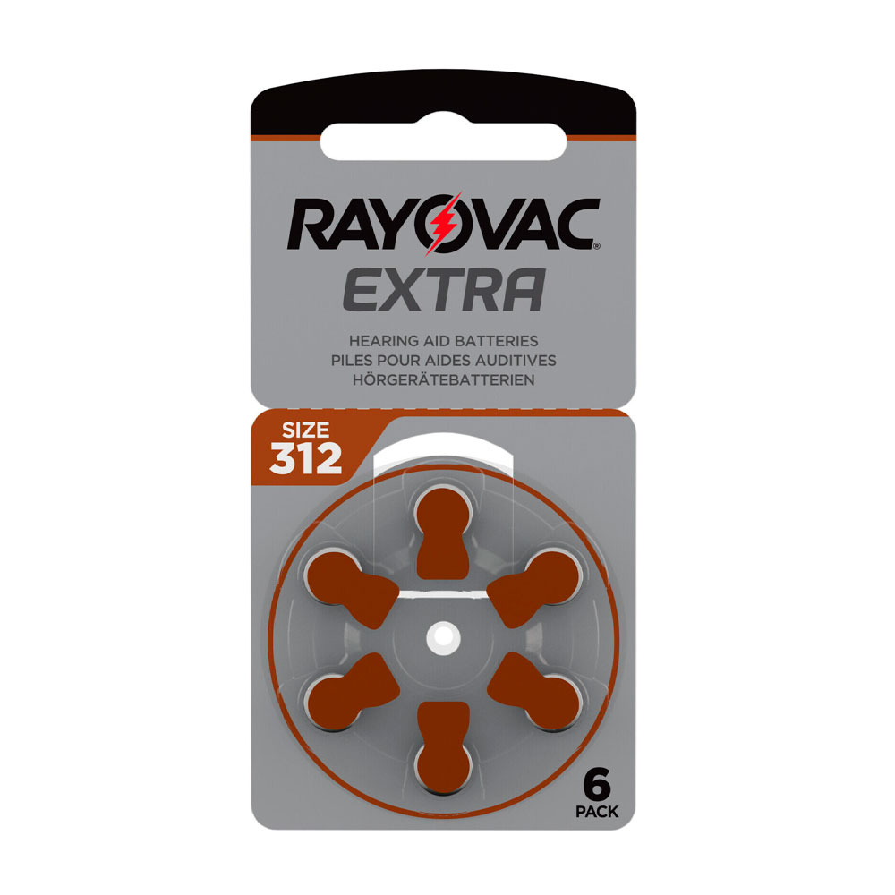 RAYOVAC EXTRA PILA P/AUDIFONO 312 6un