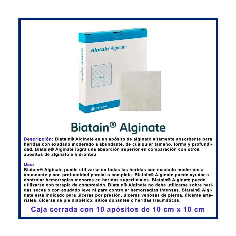 APOSITO BIATAIN ALGINATO 10x10cm 10un