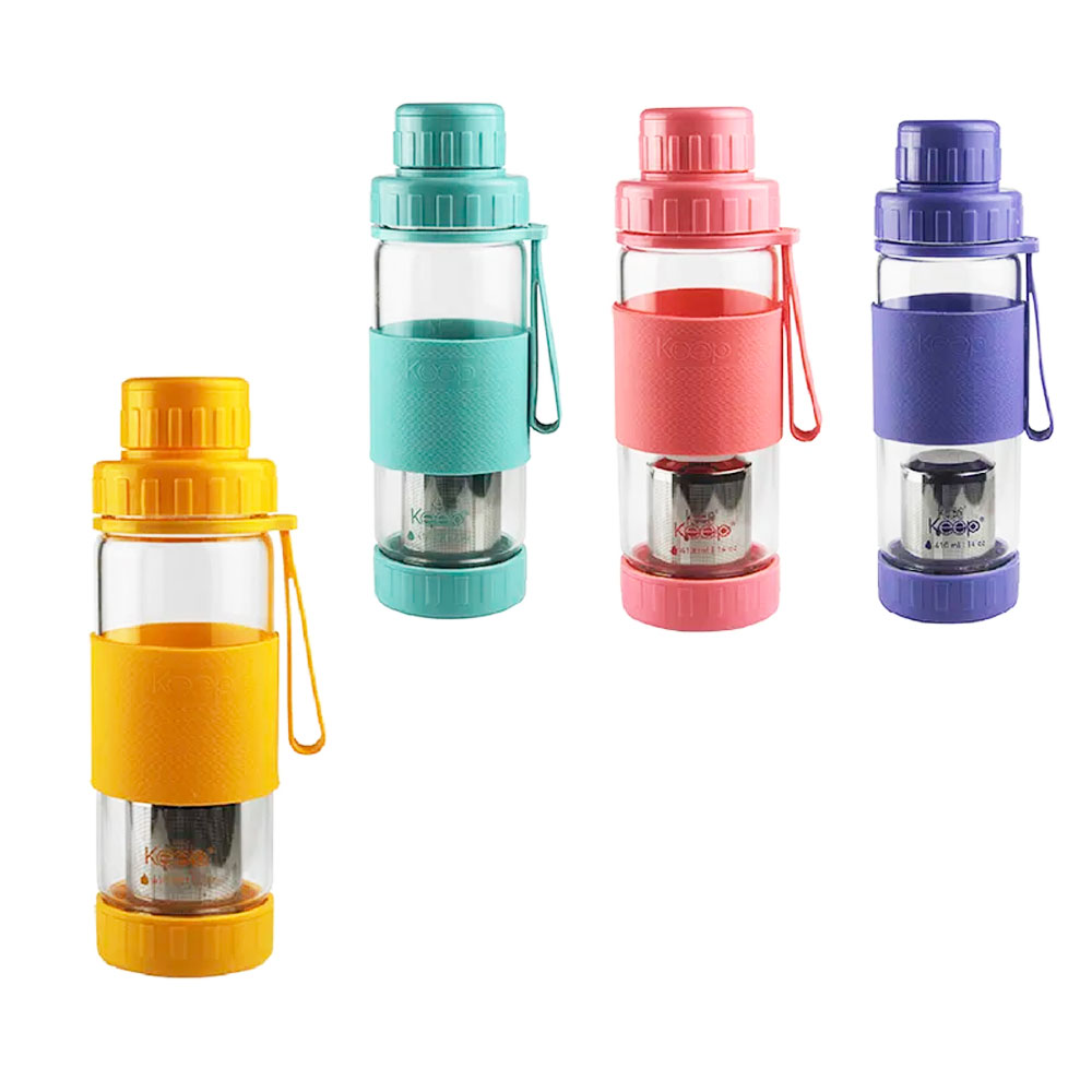 KEEP BOTELLA DE VIDRIO CON INFUSOR