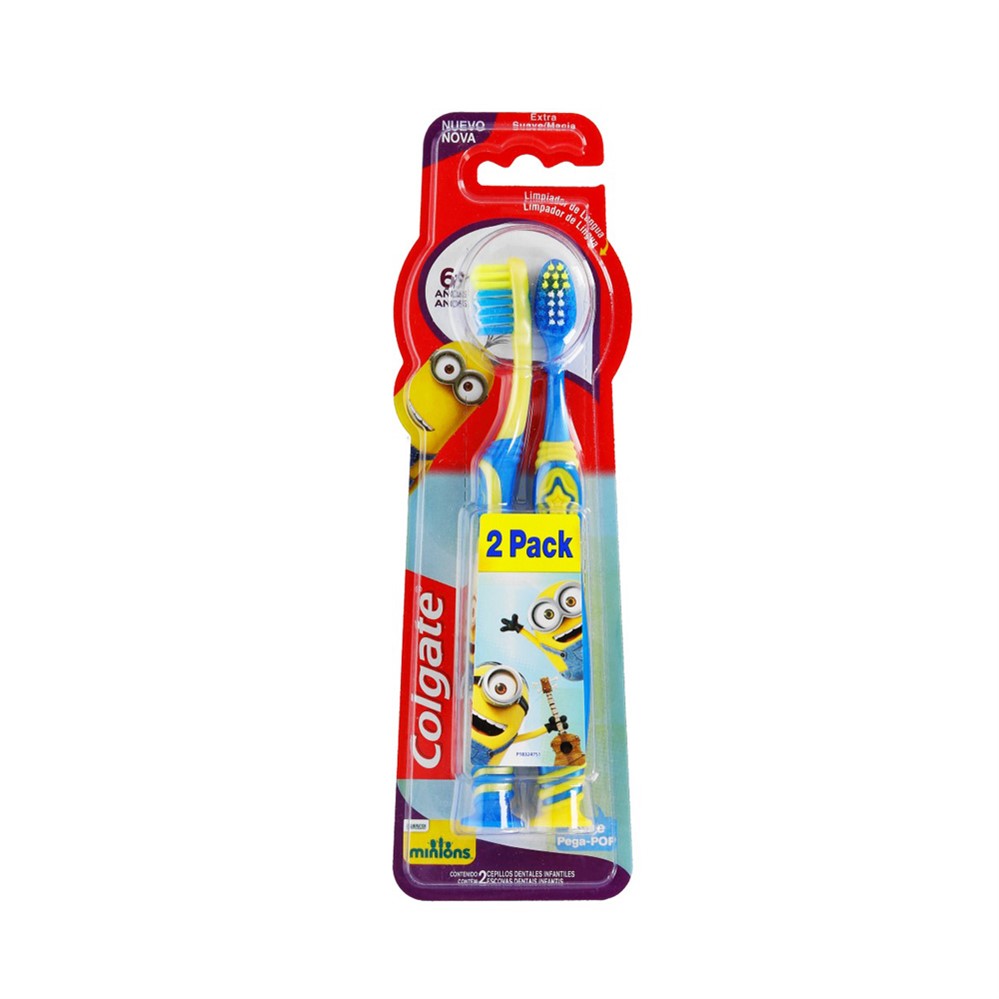 COLGATE CEPILLO DENTAL SMILES 6+ MINIONS x2