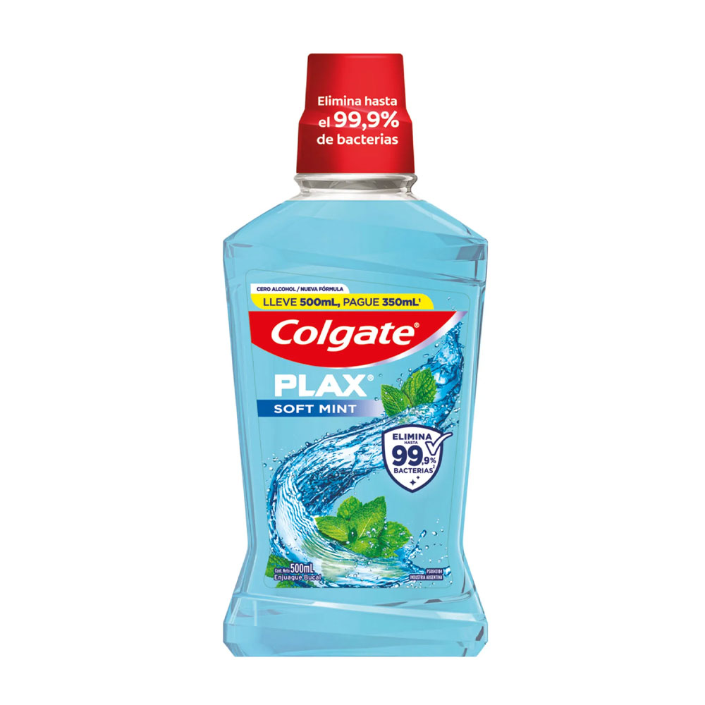 COLGATE ENJUAGUE BUCAL PLAX SOFT MINT 500ml