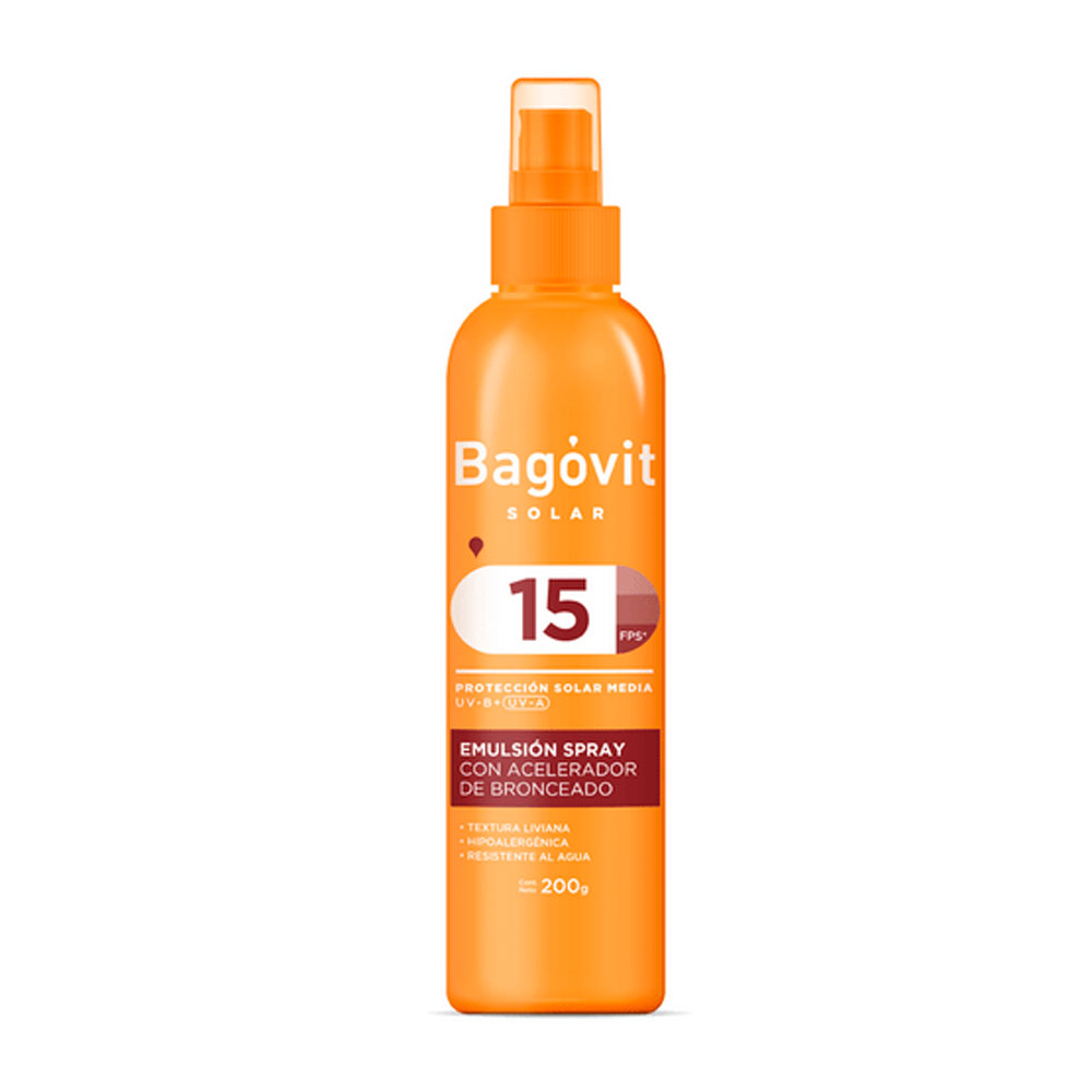 BAGOVIT SOLAR FPS15 ACELERADOR BRONCEADO SPRAY 200