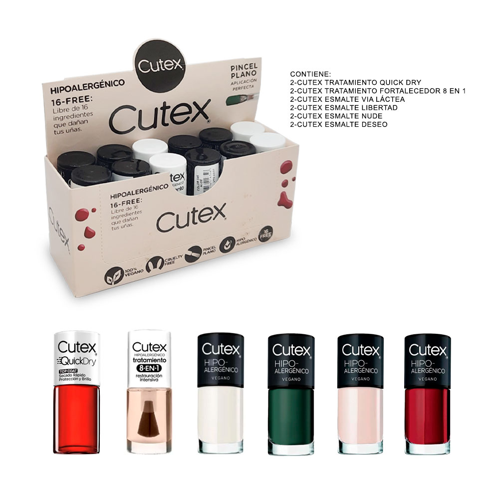 CUTEX KIT B ESMALTES 12un