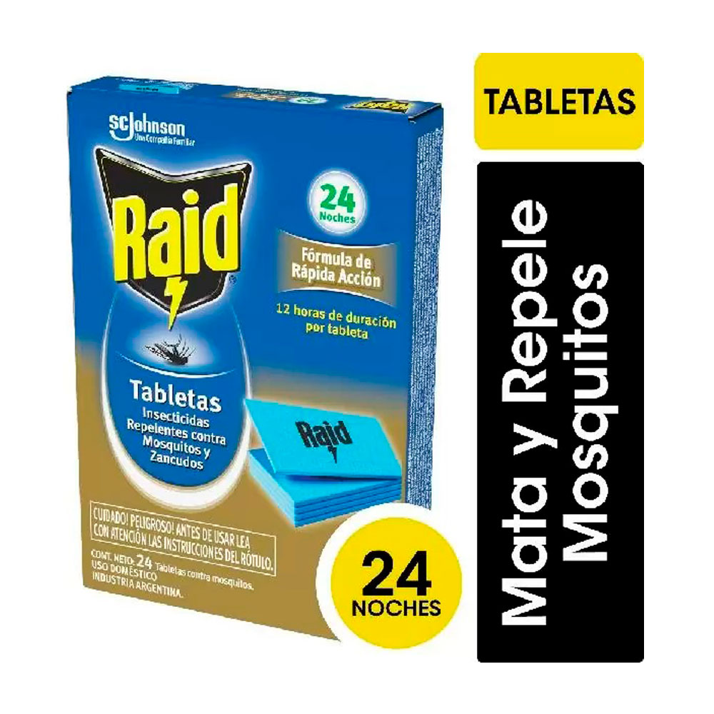 RAID TABLETAS x24 MOSQUITOS
