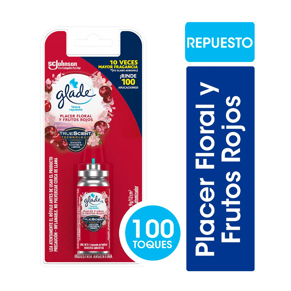 GLADE TOQUE PLACER FLORAL Y FRUTOS ROJOS REPUESTO