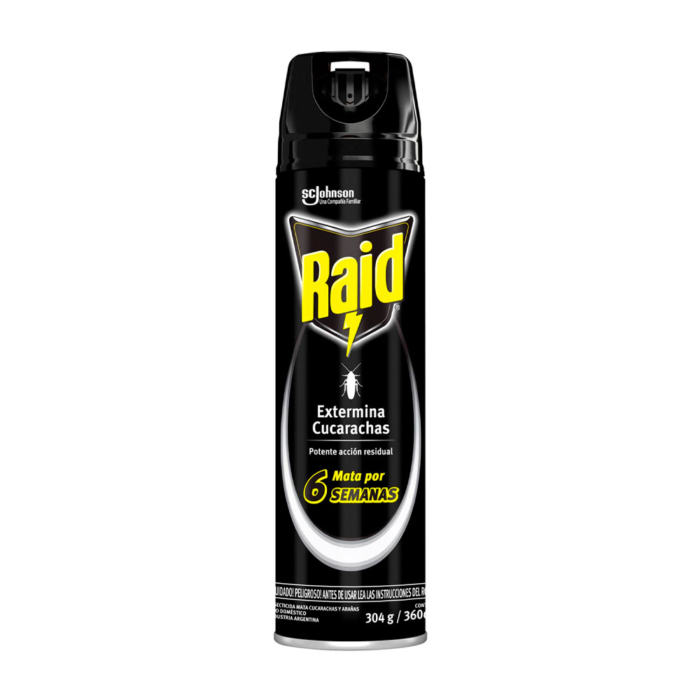 RAID INSECTICIDA EXTERMINA CUCARACHAS 360ml