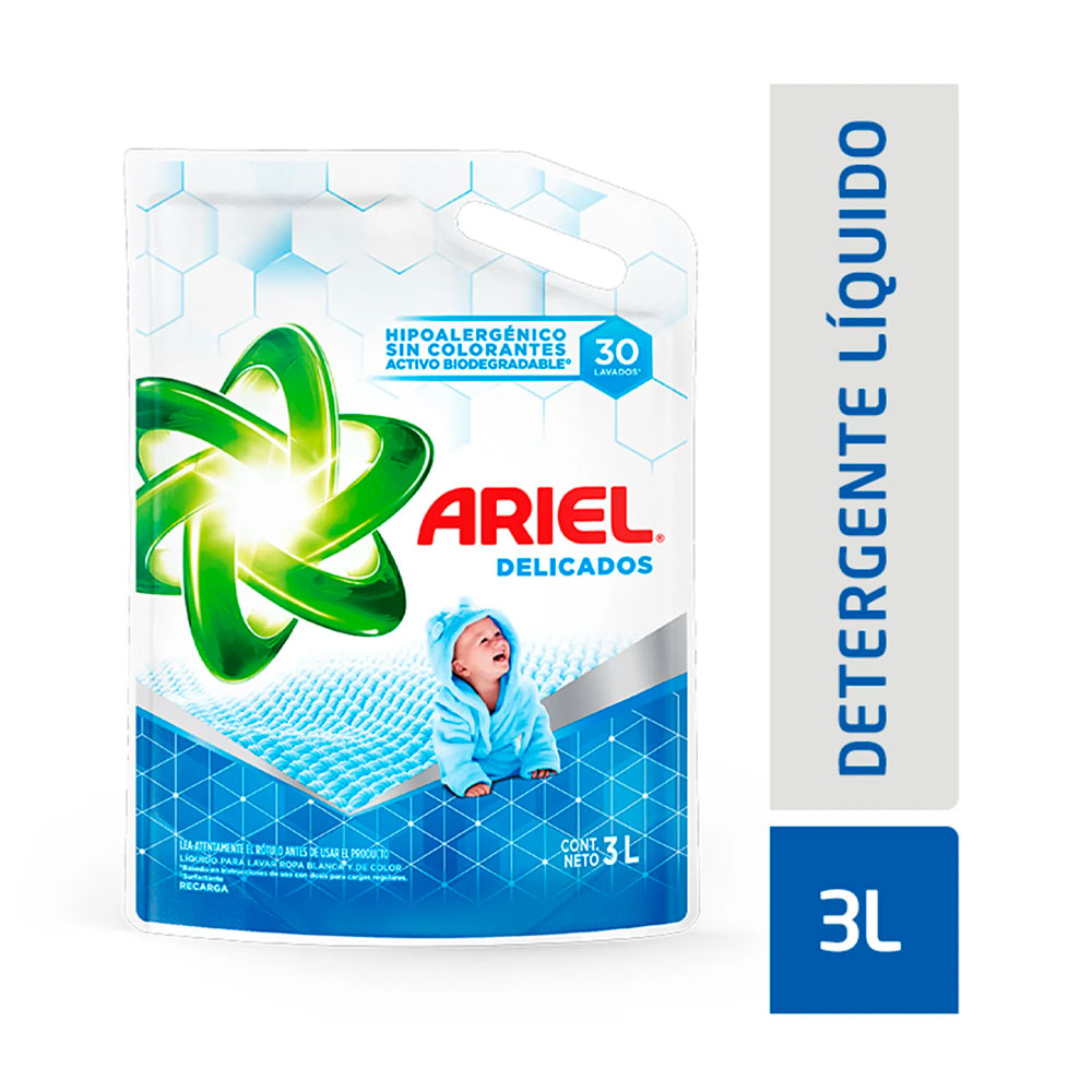 ARIEL JABON LIQUIDO DELICADOS 3L POUCH