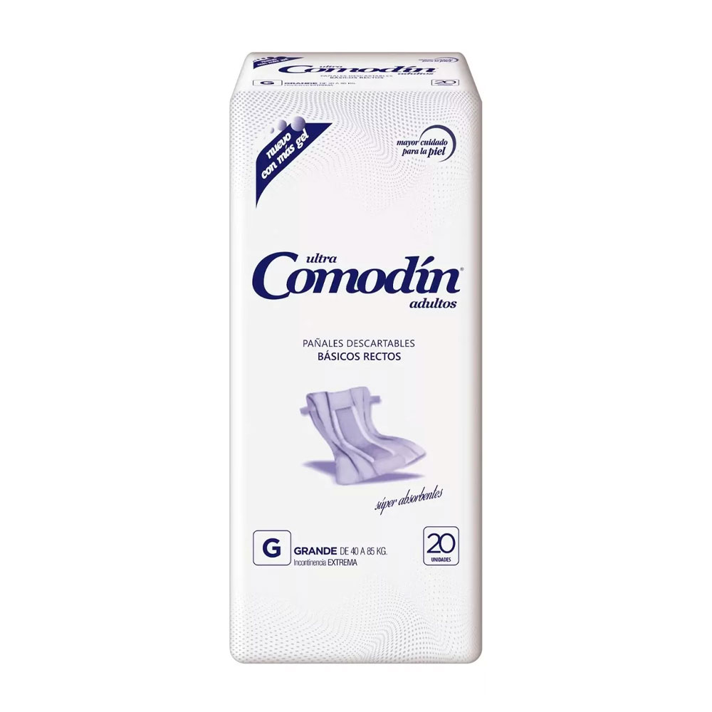 COMODIN PAÑAL RECTO BASiCO TALLE G 20un
