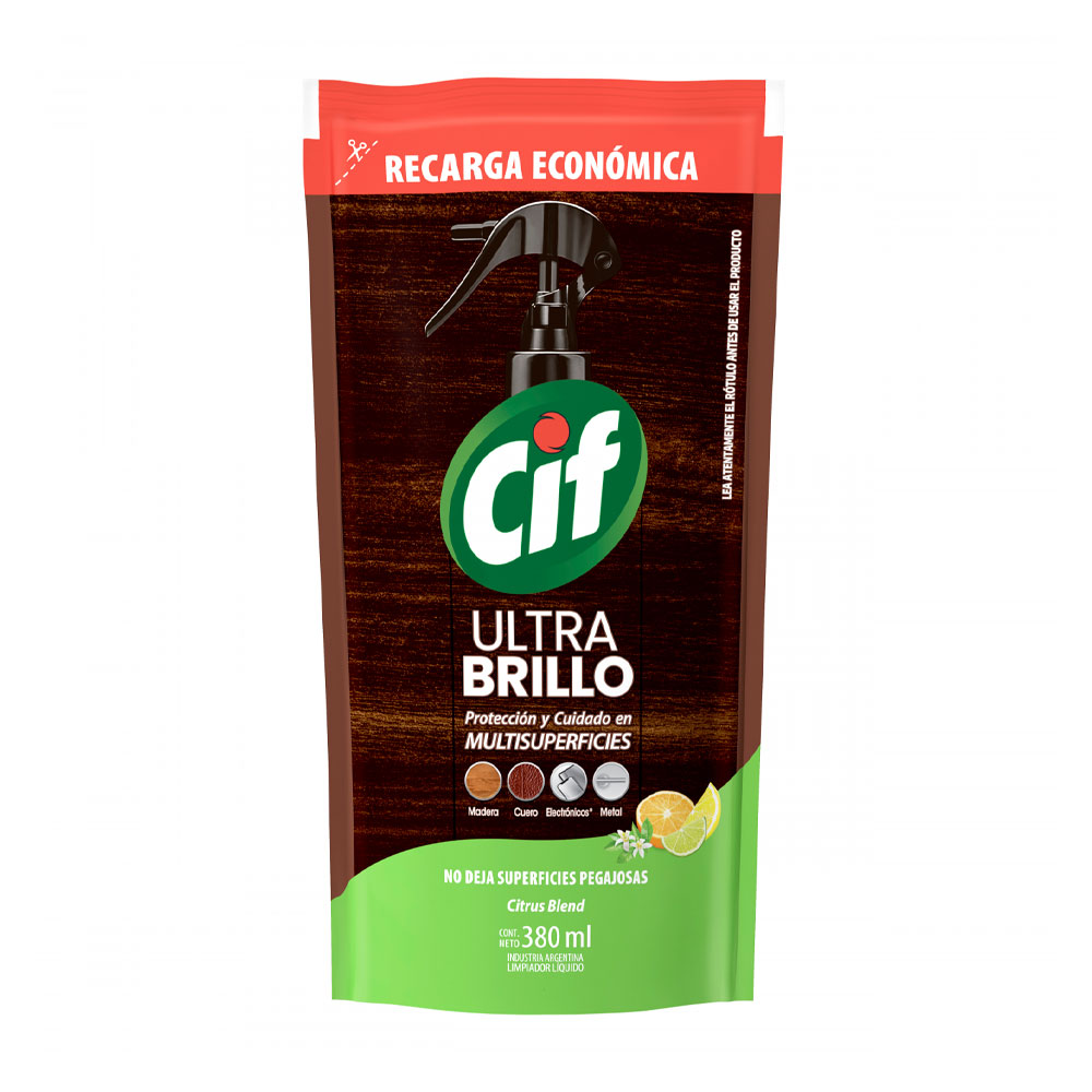 CIF ULTRA BRILLO MULTISUPERFICIES CITRICA 380ml