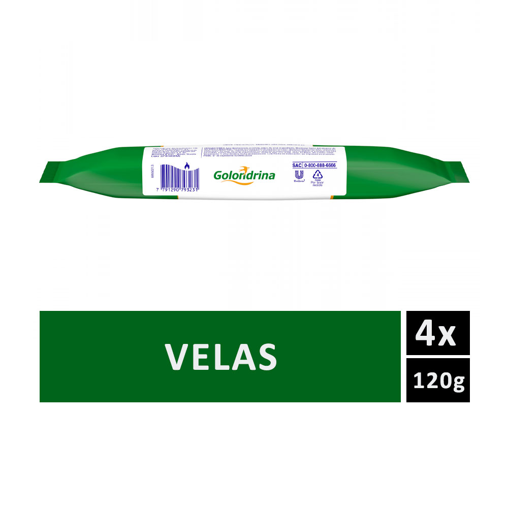 GOLONDRINA VELA SOJA 120gr x4un