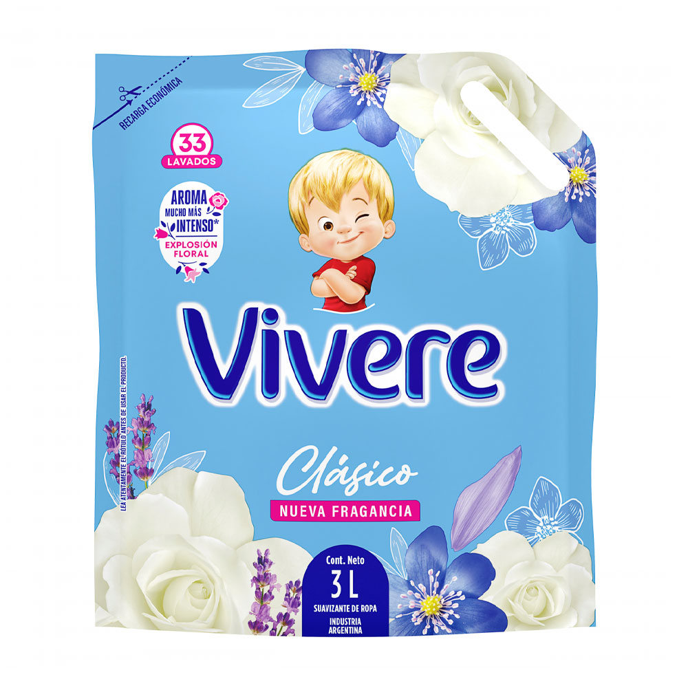 VIVERE SUAVIZANTE CLASICO FLORAL 3l POUCH