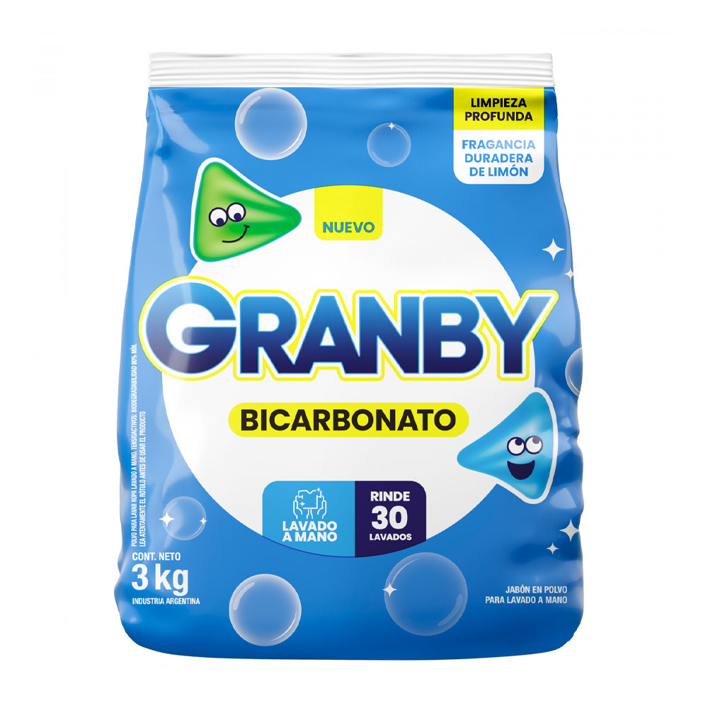 GRANBY JABON POLVO LAVADO A MANO LIMON 3kg