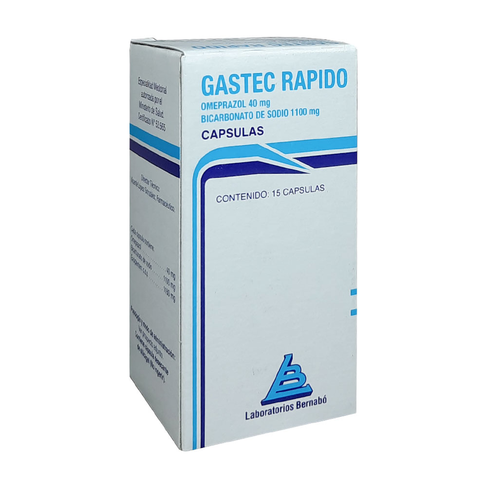 GASTEC RAPIDO 40 MG.X 15 CAPS.