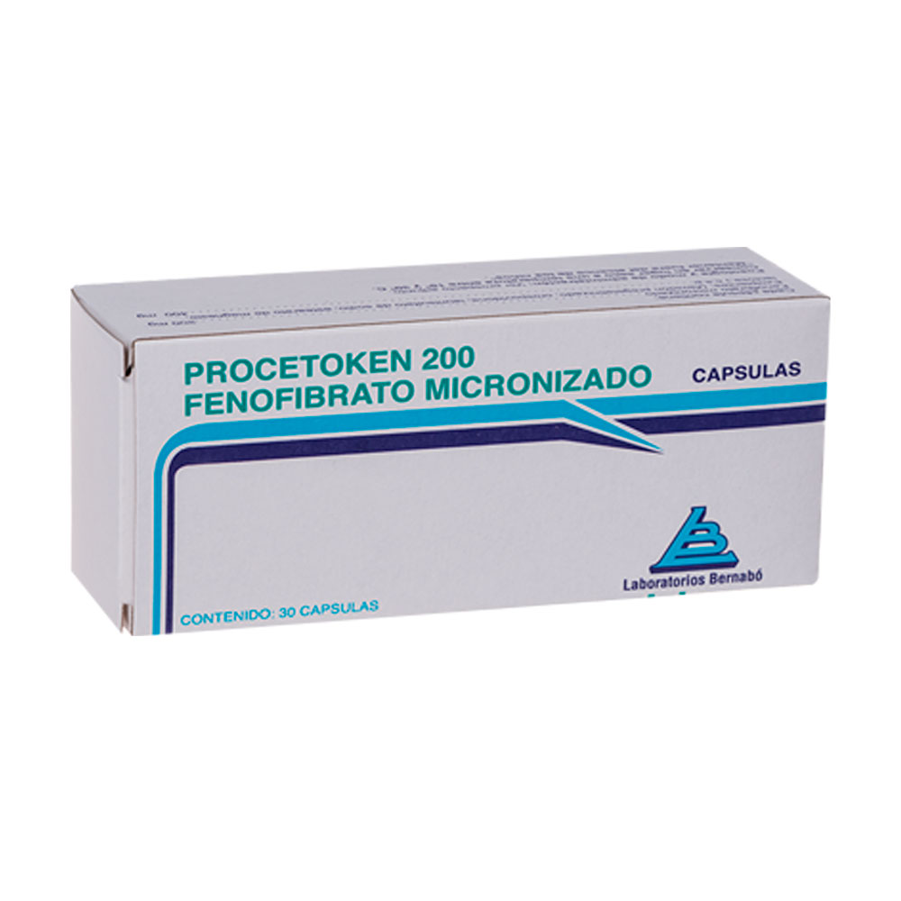 PROCETOKEN 200 MG.X 30 CAPS.