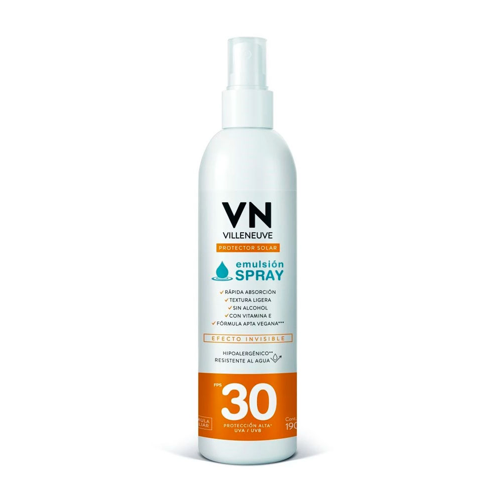 VILLENEUVE SOLAR FPS30 SPRAY EMULSION 190ml