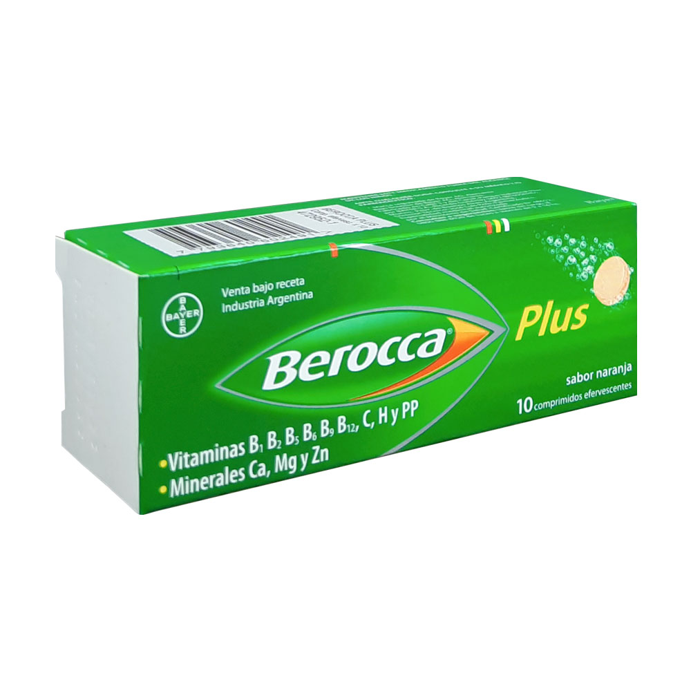 BEROCCA PLUS X 10 COMP.EFERVESCENTES