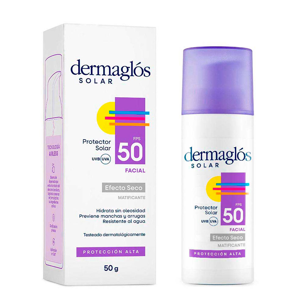 DERMAGLOS FPS50 FACIAL EFECTO SECO S/COLOR 50GR