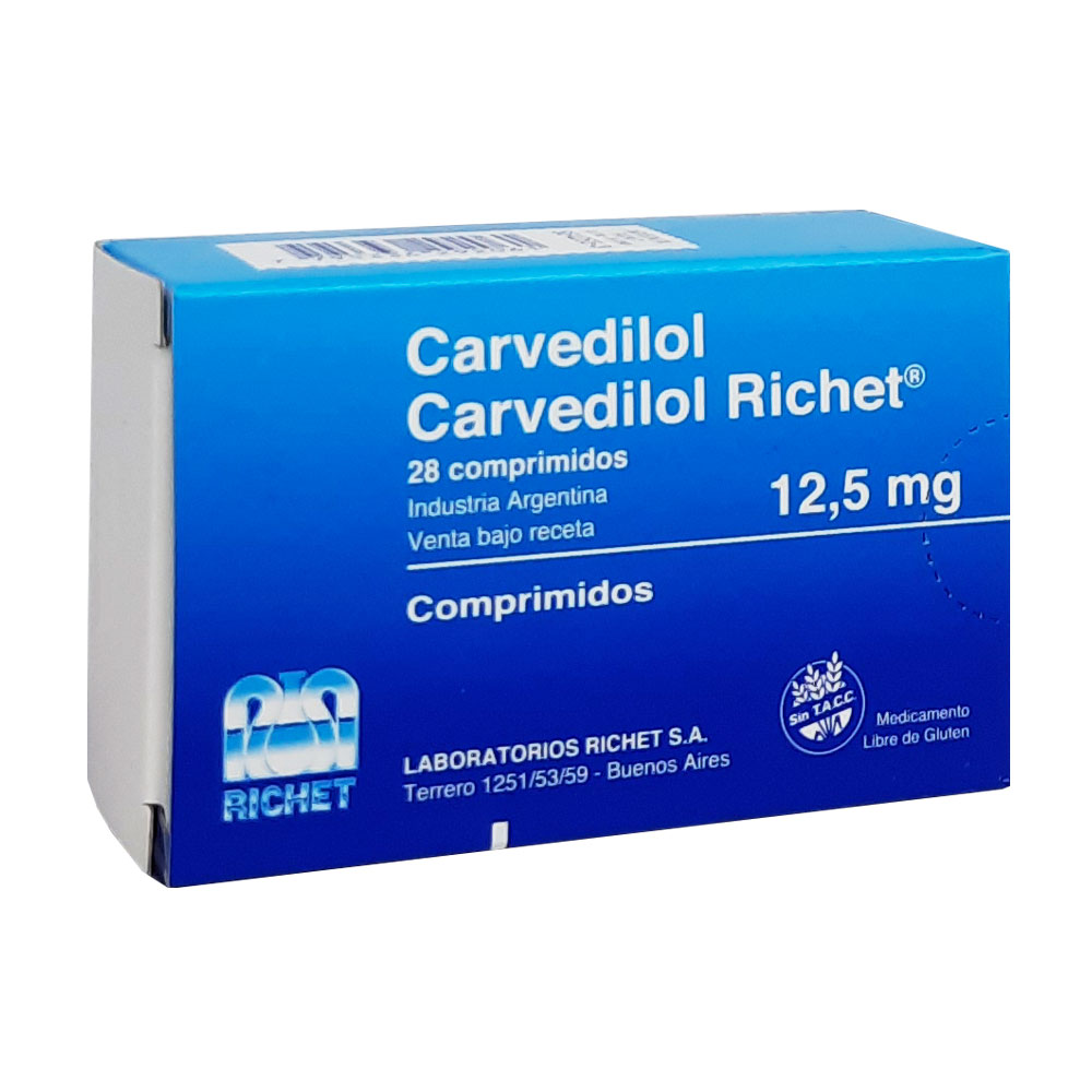 CARVEDILOL 12,5 X 28 CM RICHET
