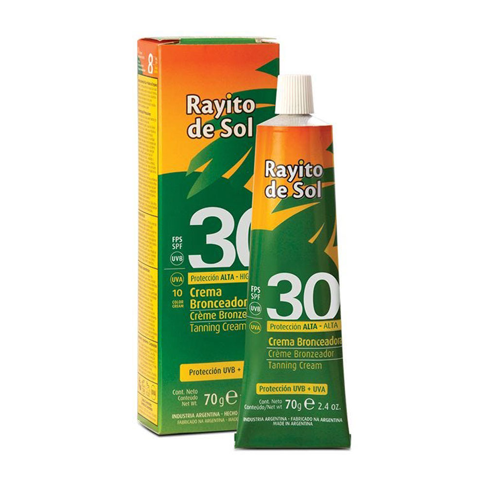 RAYITO FPS30 BRONCEADOR CREMA POMO 70g
