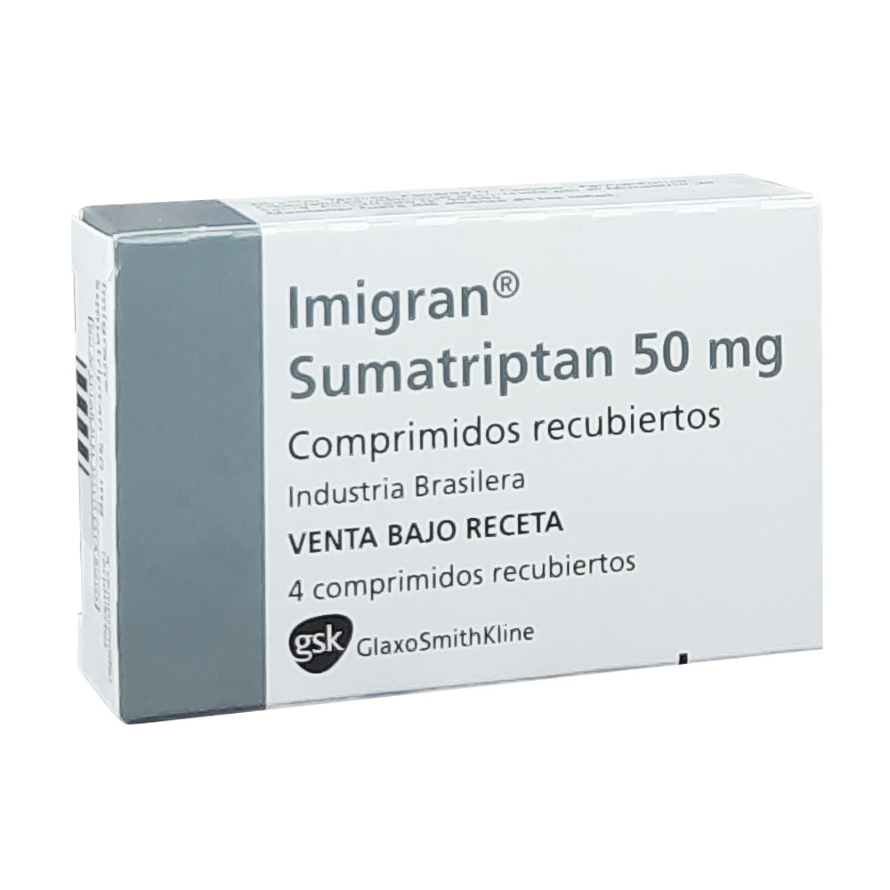 IMIGRAN 50 MG. X 4 TABLETAS