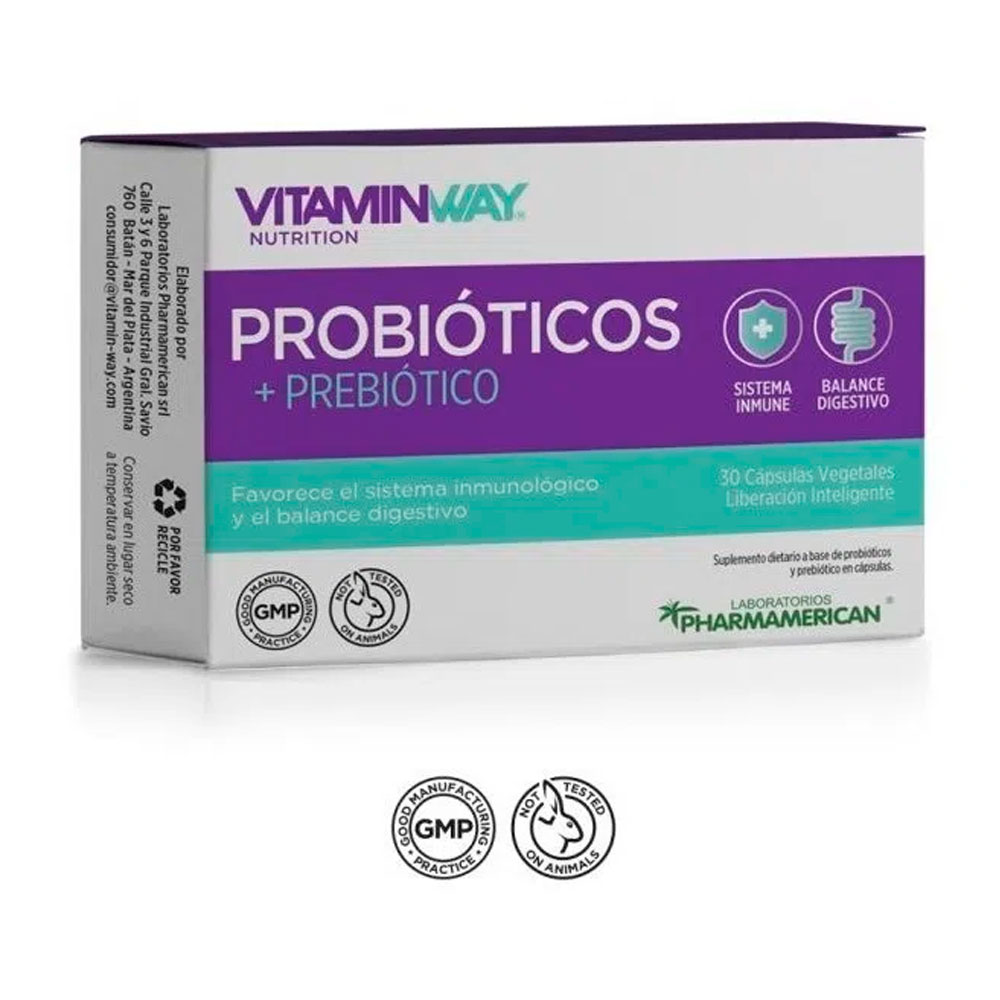 VITAMIN WAY PROBIOTICOS+PREBIOTICO 1K X 30 CAPS.