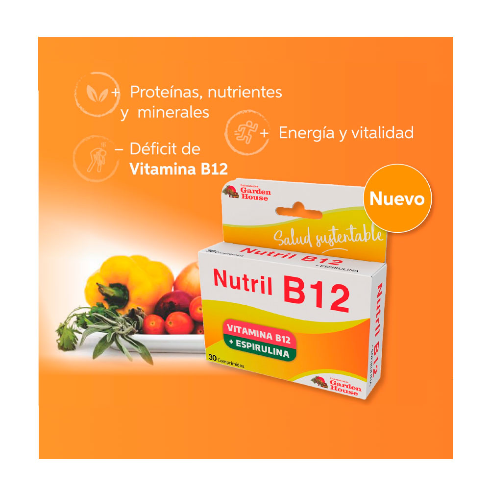 NUTRIL B12 X 30 COMP. GARDEN HOUSE