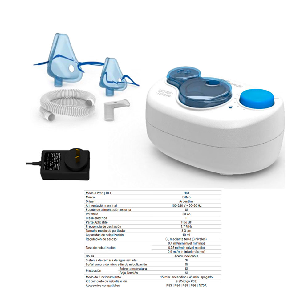 NEBULIZADOR SILFAB ULTRASONICO N61 NUOVO PICCOLO