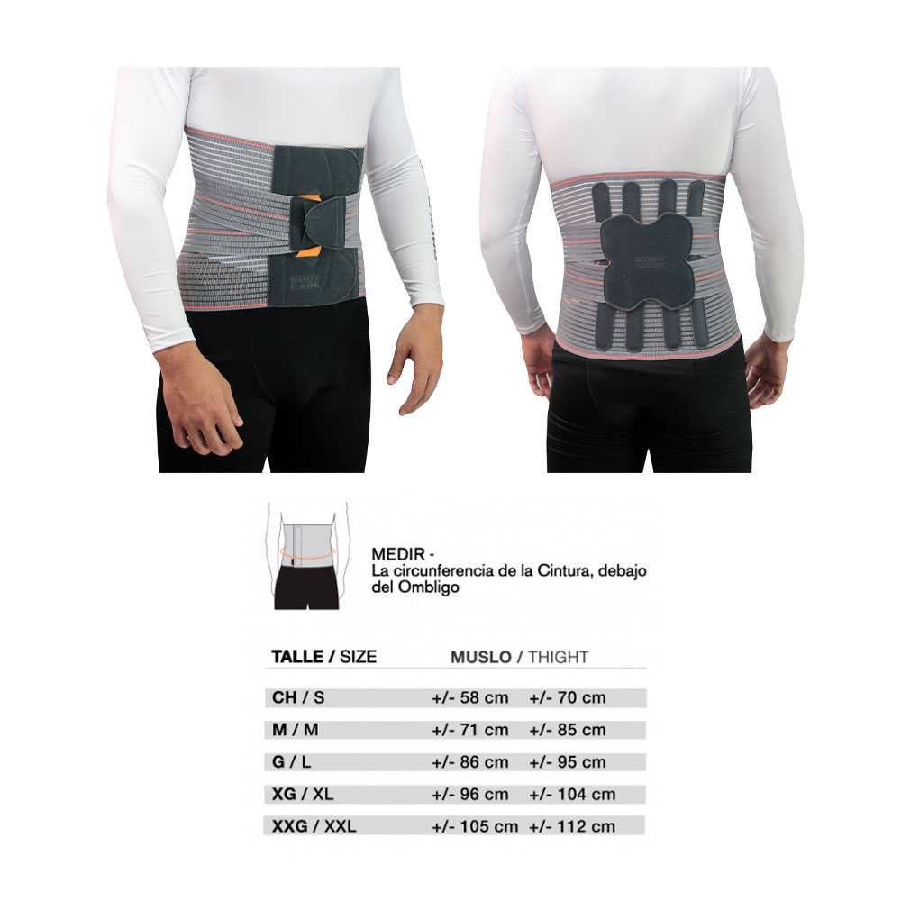 BODY CARE FAJA SACRO LUMBAR C/BALLEN 32cm M