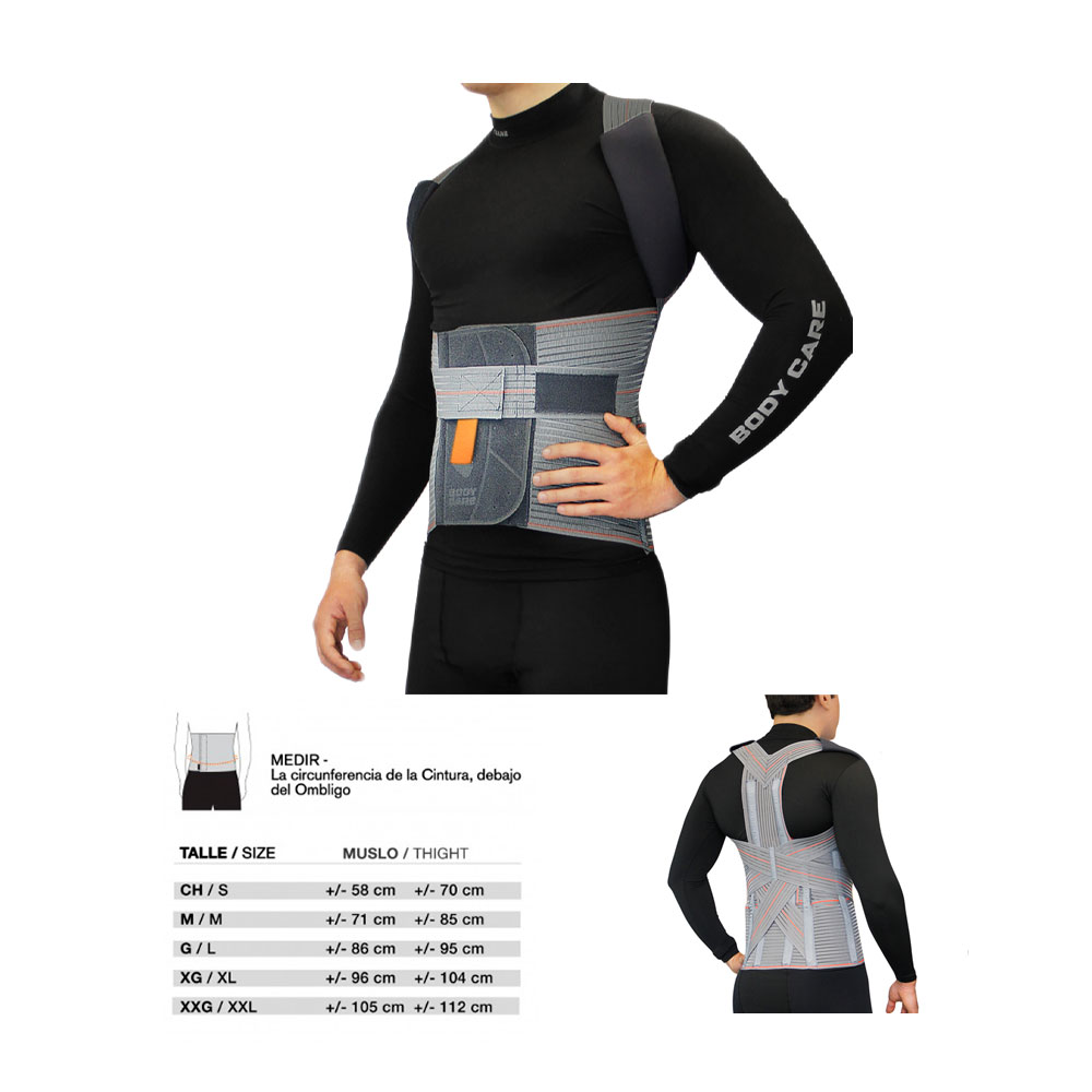 BODY CARE FAJA DORSO LUMBAR C/ESPALDERA XXL