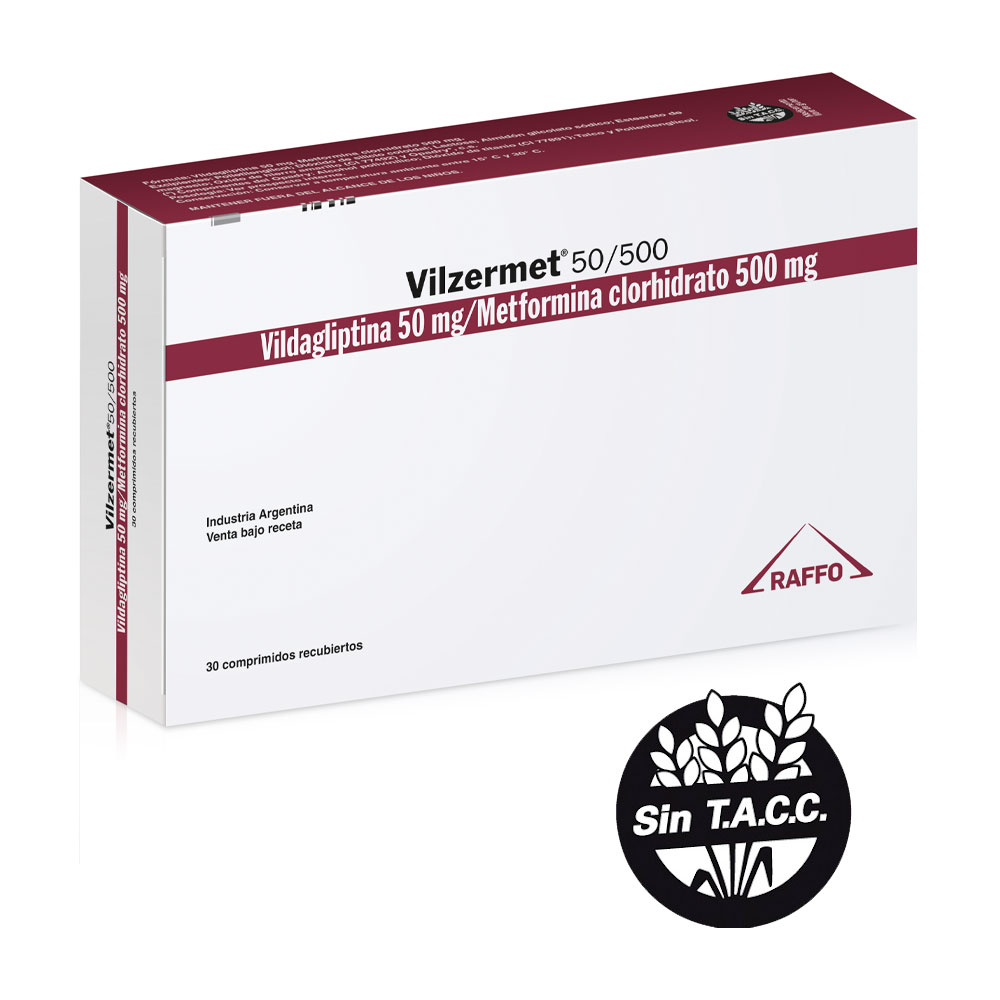 VILZERMET 50/500MG.X 30 COMP