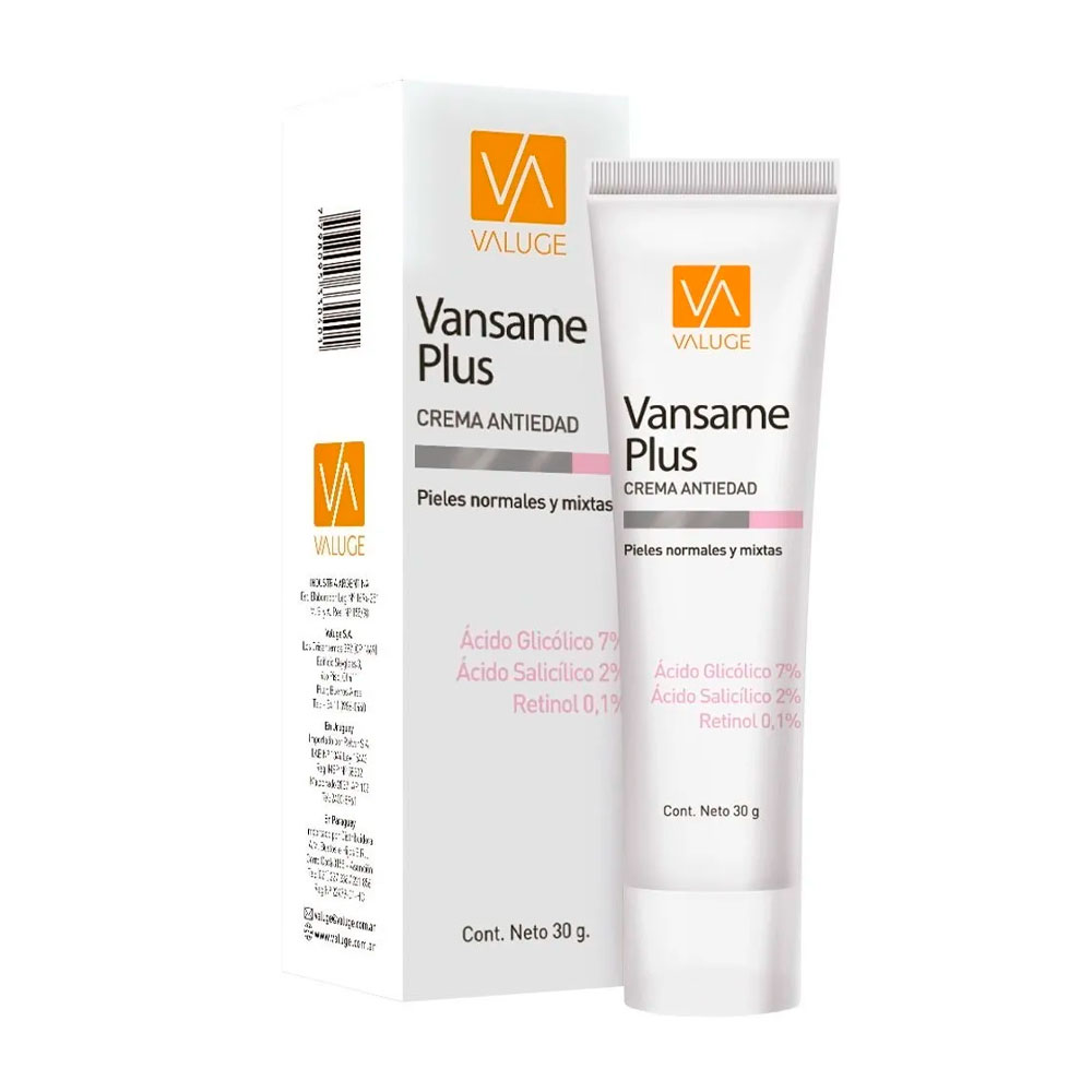 VANSAME PLUS CREMA SUAVIZANTE ANTIEDAD 30 GR
