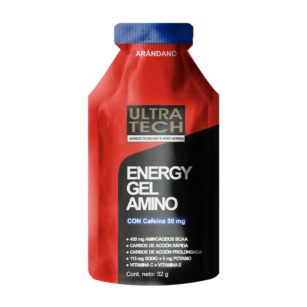 ULTRA TECH ENERGY GEL AMINO C/CAFEINA ARANDANO 12U