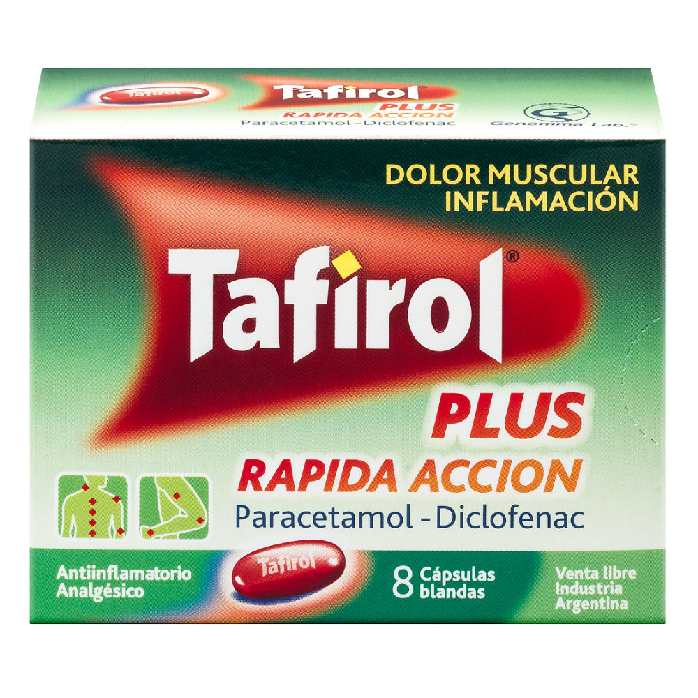 TAFIROL PLUS R.ACCION X 8 CAPS