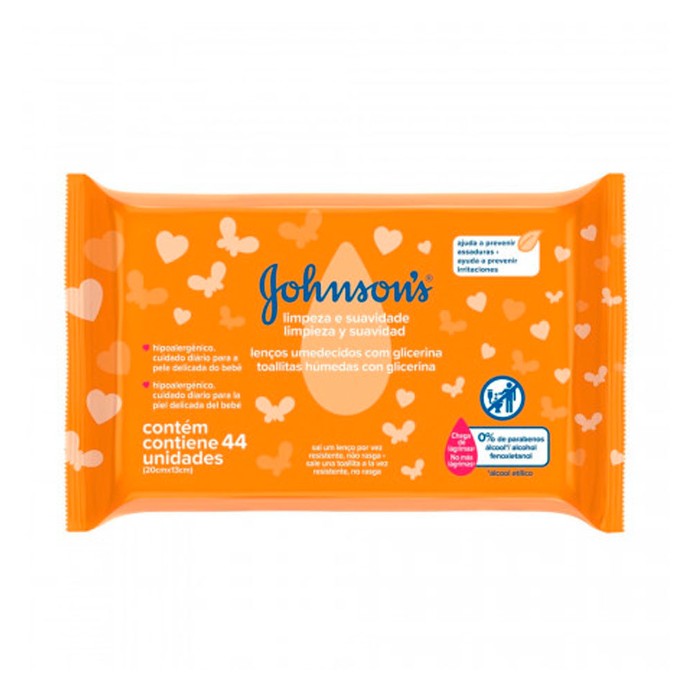 JOHNSON BABY TOALLITAS LIMPIEZA Y SUAVIDAD 44un