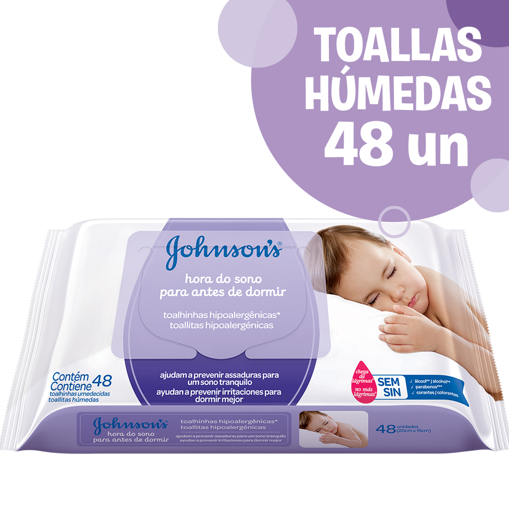 JOHNSON BABY TOALLITAS DULCES SUEÑOS 48un
