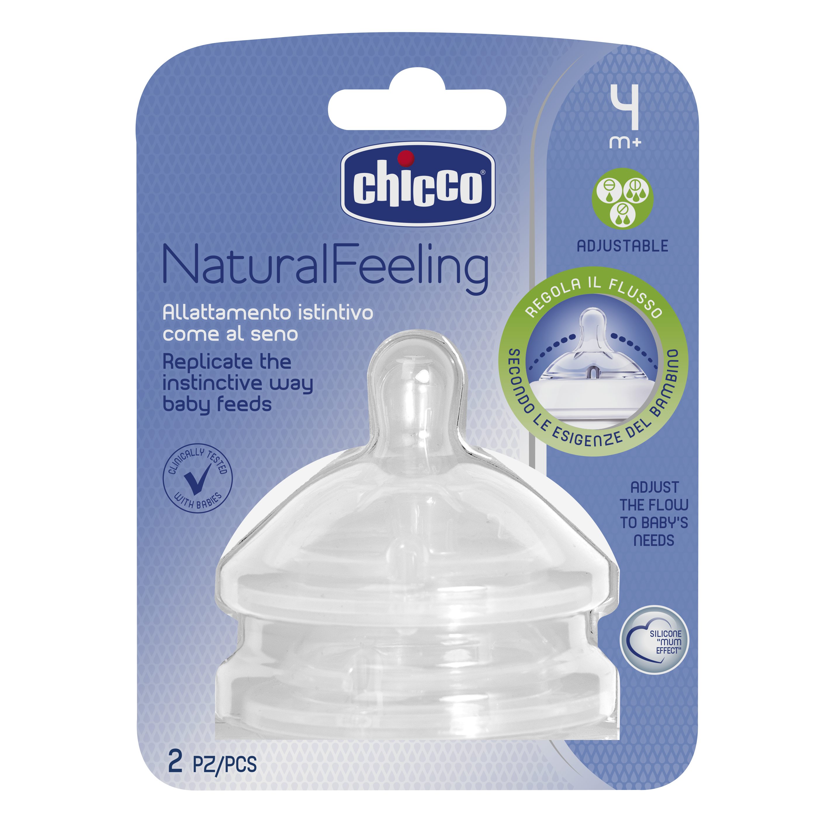 CHICCO TETINA NATURAL FEELING 4+ 2 un