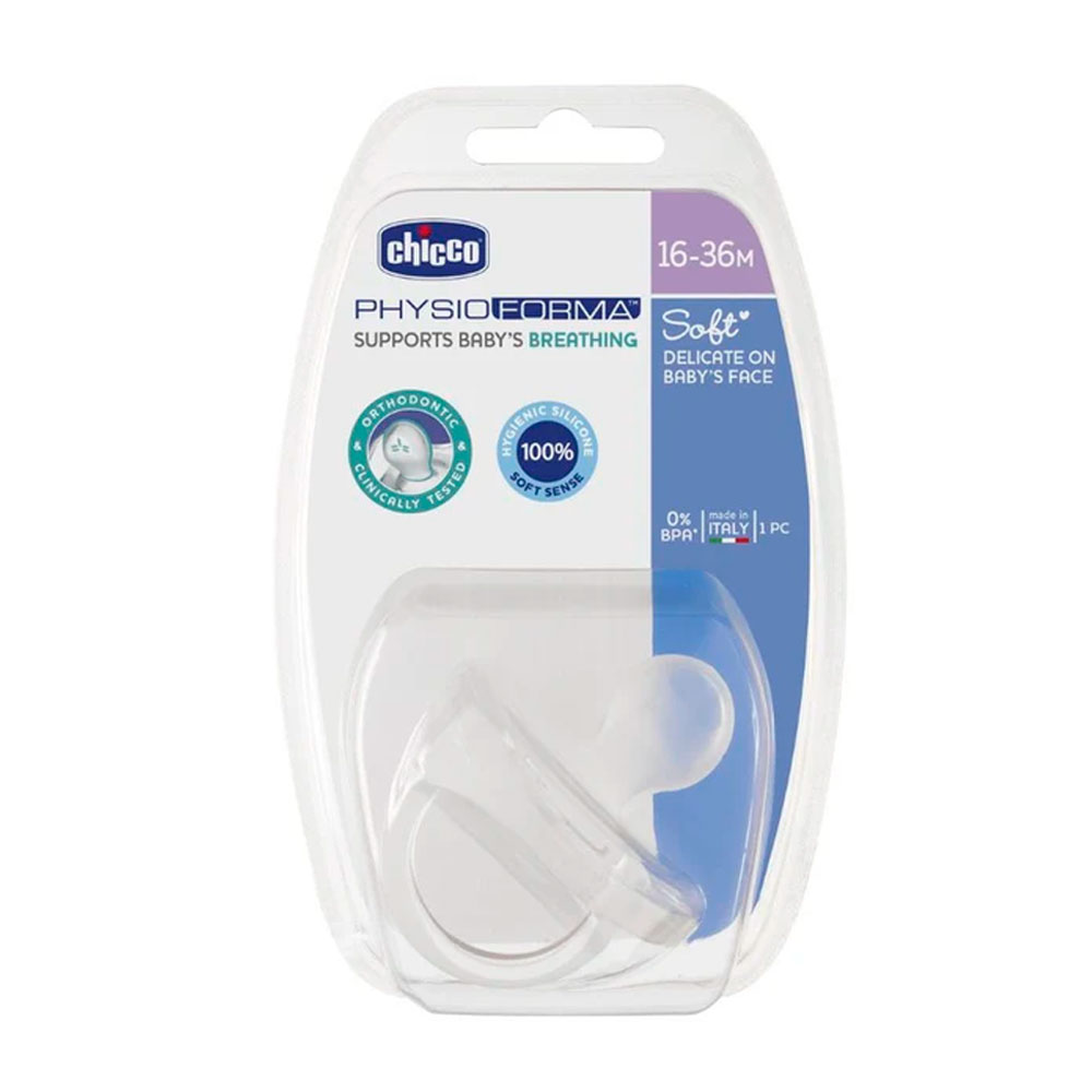 CHICCO CHUPETE PHYSIO-SOFT TODO SILIC.+16 TRASLUCI