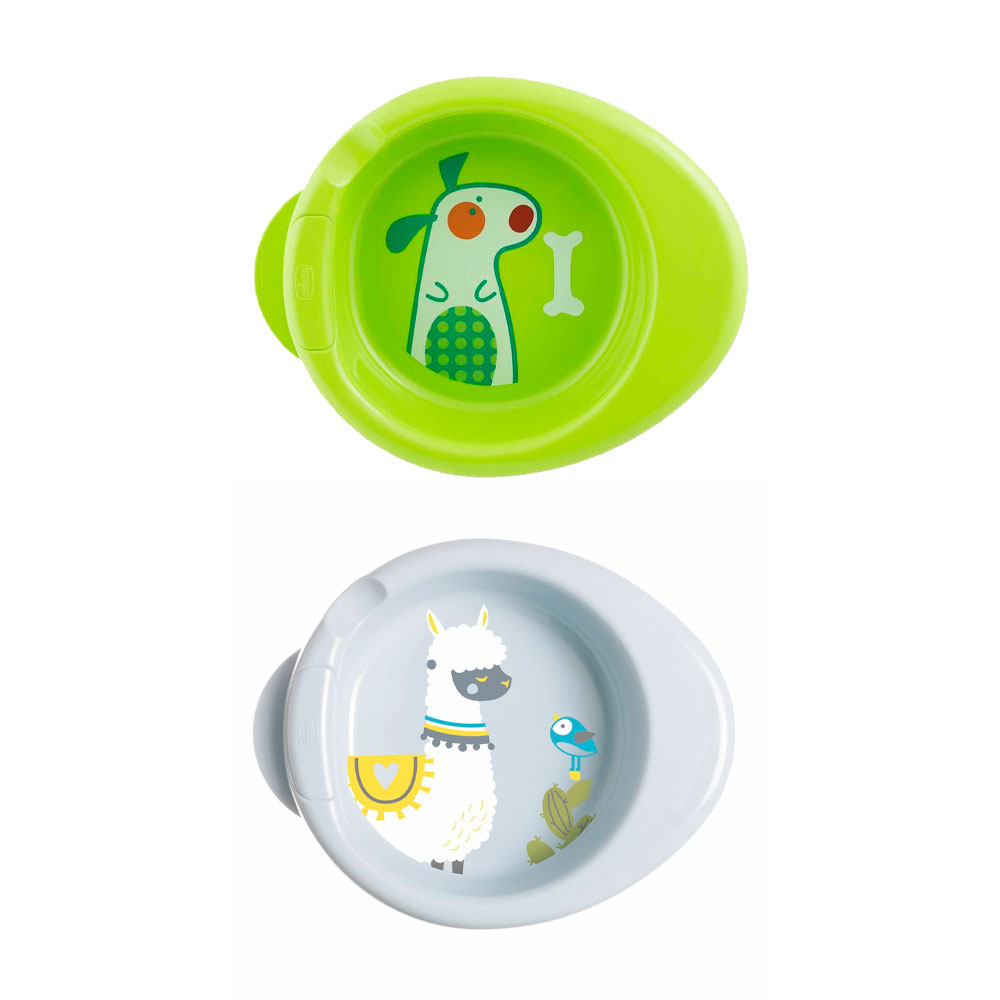 CHICCO PLATO TERMICO VERDE/GRIS 6m+