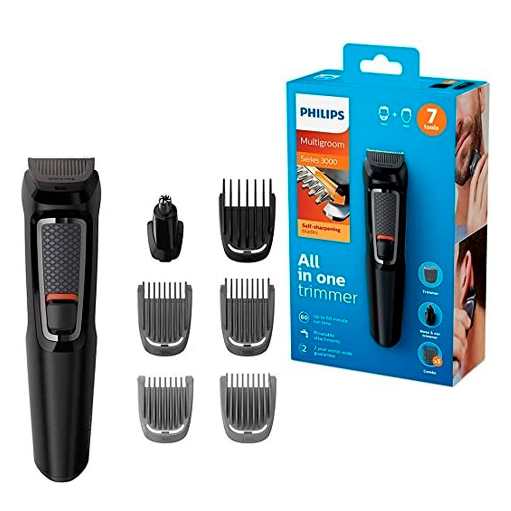 PHILIPS CORTABARBA C/TRIMMER MULTIGROOM 3000 6PIEZ